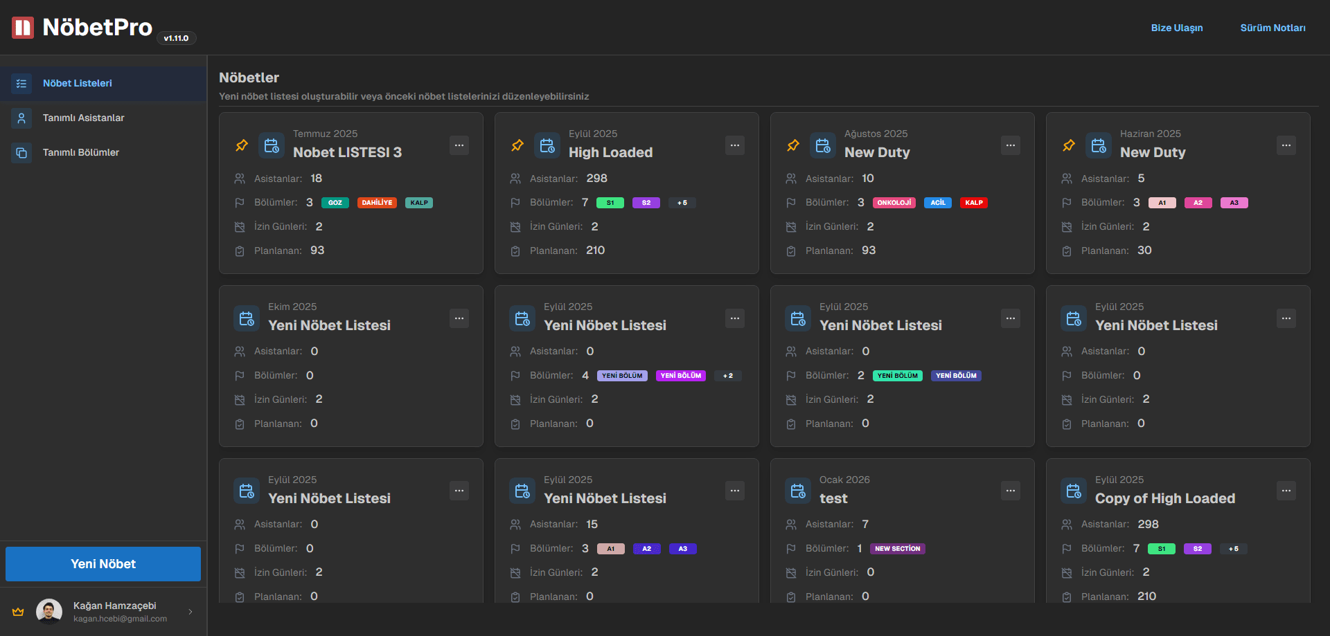 Nöbet Listesi Yönetimi